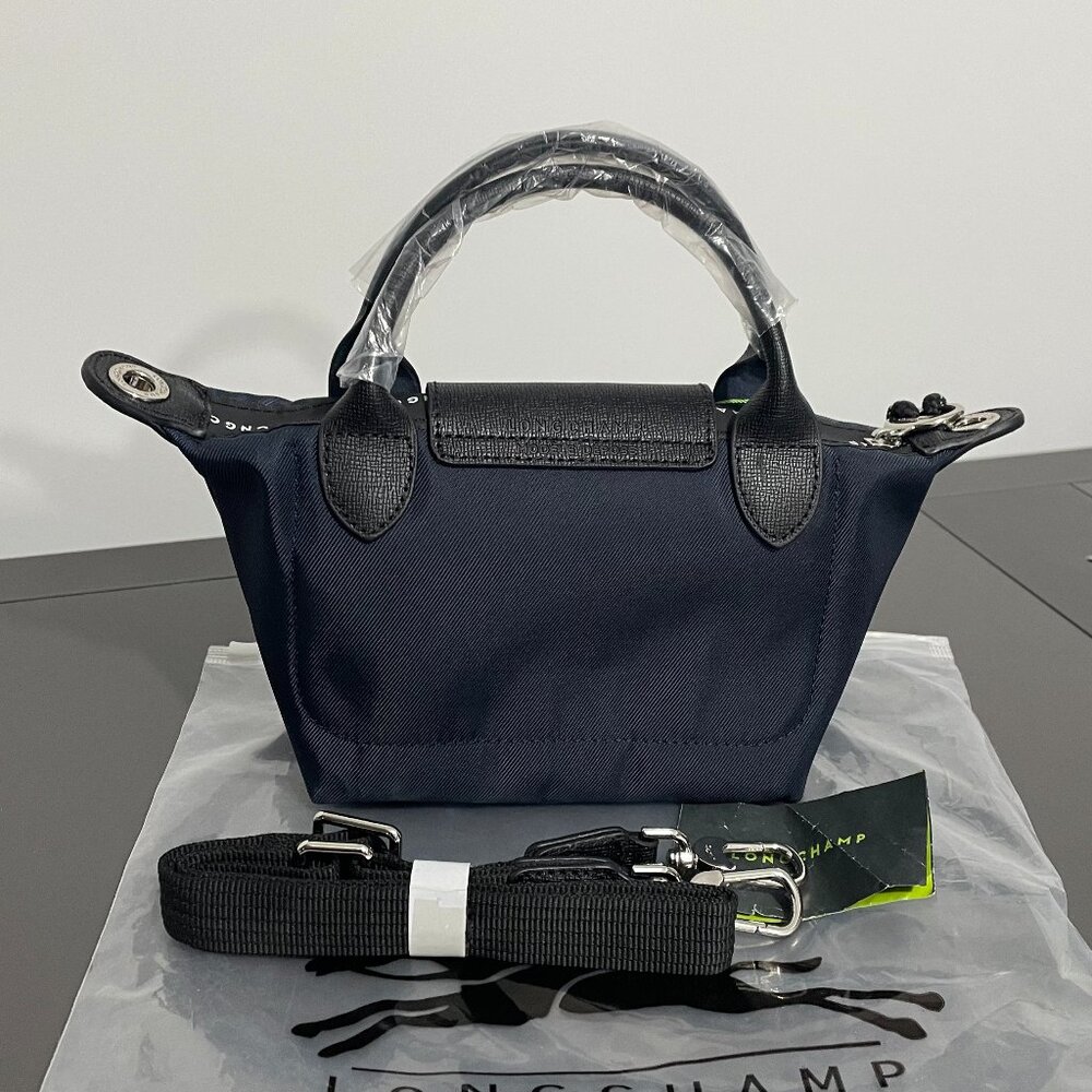 Longchamp Navy and Black Clutch with Silver Details - Picture 2 of 9